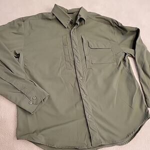 Propper® Men's Green Tactical Shirt Large Long Sleeve Work Uniform Button Up